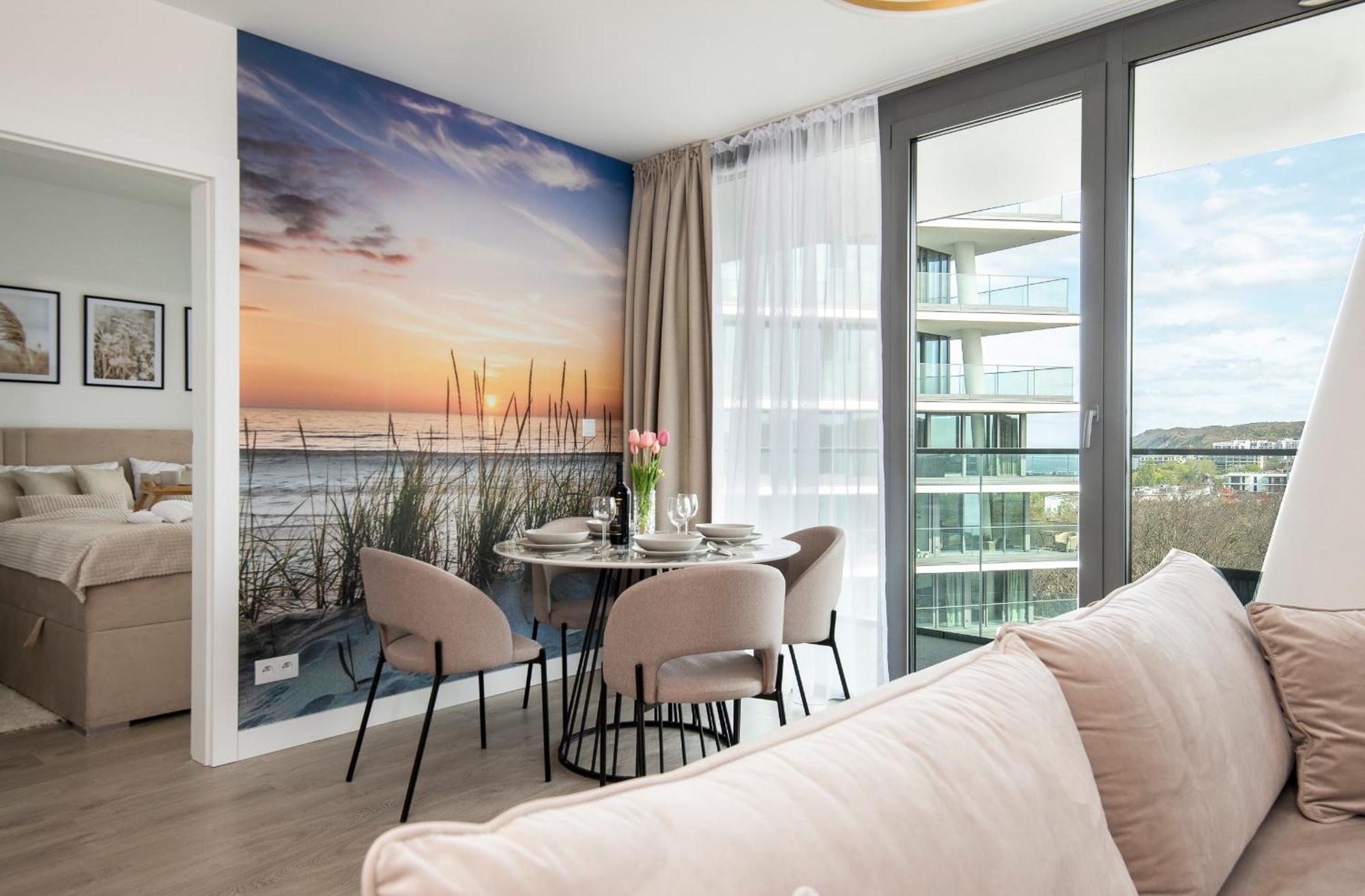 Wave Panorama 8Th Floor Sea View Apartment Мендзиздрое Екстериор снимка